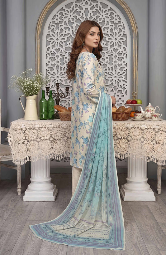 Pastels by Aalaya Embroidered Lawn Unstitched 3 Piece Suit - ART-04 - ALY26PTL - Blue - Summer Collection
