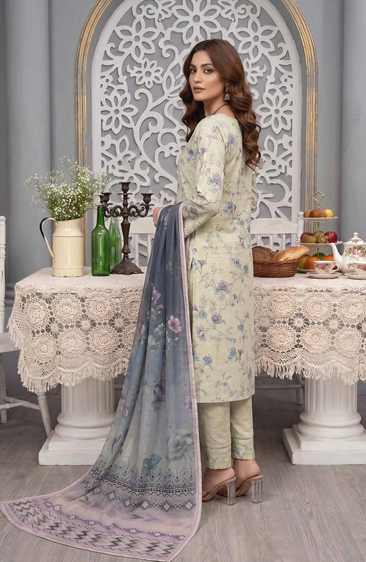 Pastels by Aalaya Embroidered Lawn Unstitched 3 Piece Suit - ART-02 - ALY26PTL - Mint - Summer Collection