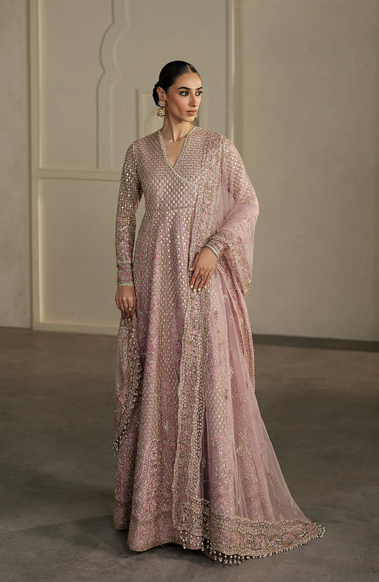 Pehli Nazar by Ayzel Embroidered Net Unstitched 3 Piece Suit - Savera - AY25PHN - Pink - Festive Collection
