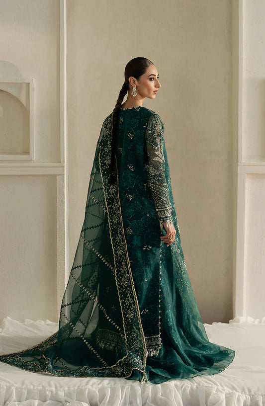 Pehli Nazar by Ayzel Embroidered Organza Unstitched 3 Piece Suit - Nazrana - AY25PHN - Green - Festive Collection