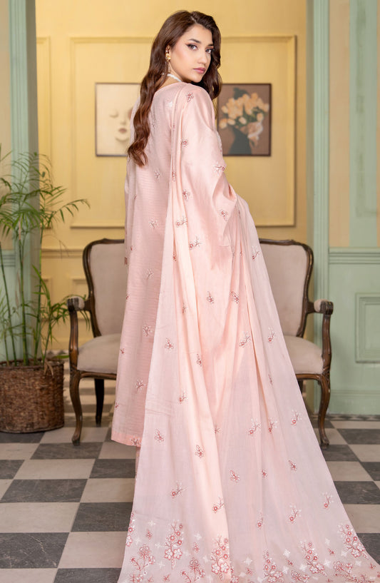 Peridot by Aalaya Exclusive Embroidered Lawn Unstitched 3 Piece Suit - D-05 - ALY26PER - Pink - Summer Collection