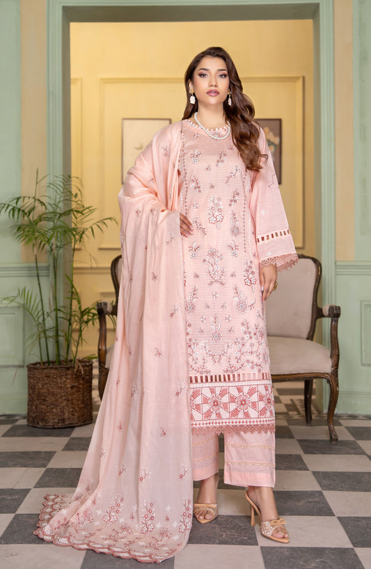Peridot by Aalaya Exclusive Embroidered Lawn Unstitched 3 Piece Suit - D-05 - ALY26PER - Pink - Summer Collection
