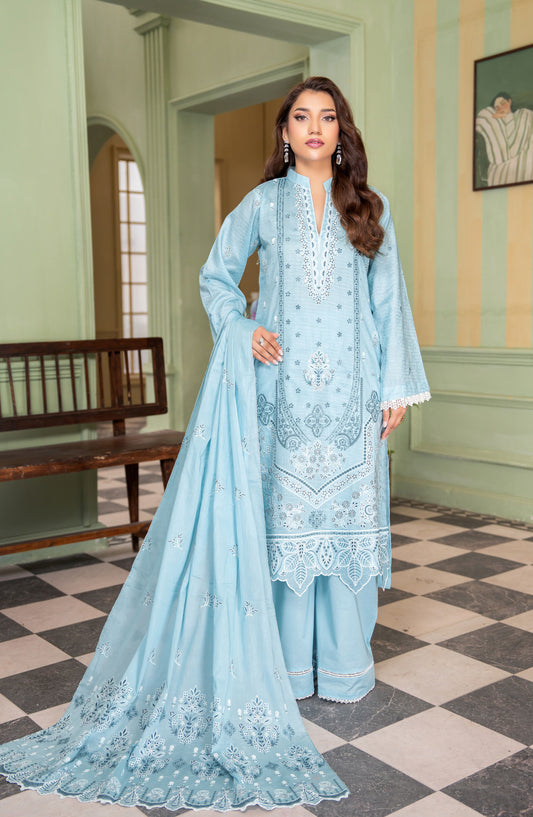 Peridot by Aalaya Exclusive Embroidered Lawn Unstitched 3 Piece Suit - D-01 - ALY26PER - Blue - Summer Collection