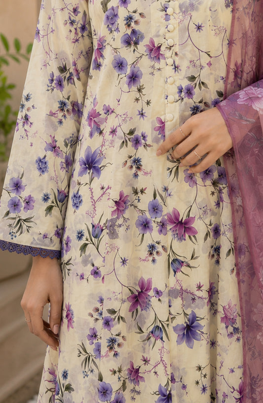 Phoolkari by Amna Khadija Printed Lawn Stitched 3 Piece Suit - APKP-07 - AM26APKP - Multi - Summer Collection