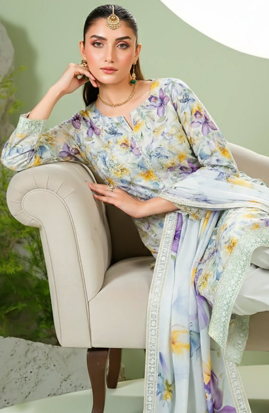 Phulkari by Al Karim Embroidered Lawn Unstitched 3 Piece Suit - D-02 - AK26PHL - Multi - Summer Collection