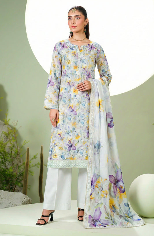 Phulkari by Al Karim Embroidered Lawn Unstitched 3 Piece Suit - D-02 - AK26PHL - Multi - Summer Collection