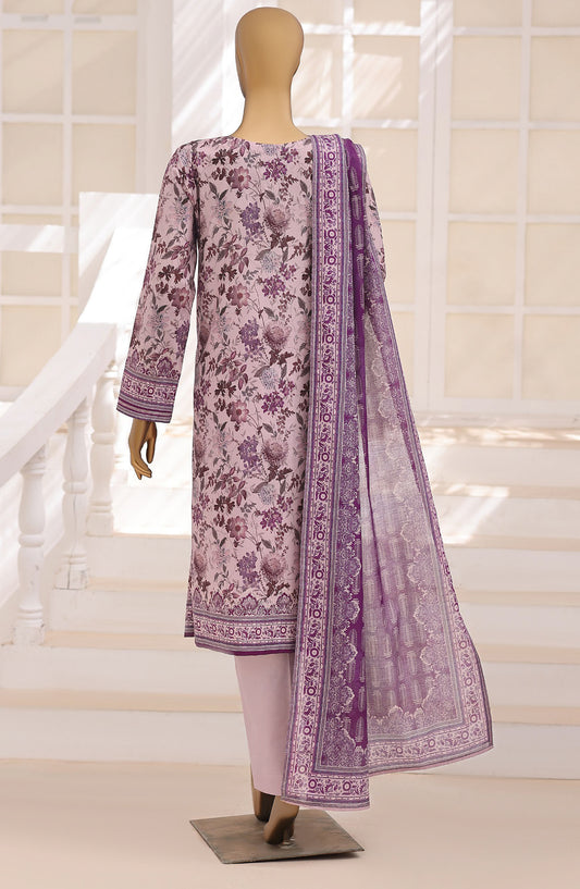 Platinum Floral by HZ Printed Lawn Unstitched 3 Piece Suit - HD-08 - HZ26PLFL - Purple - Summer Collection