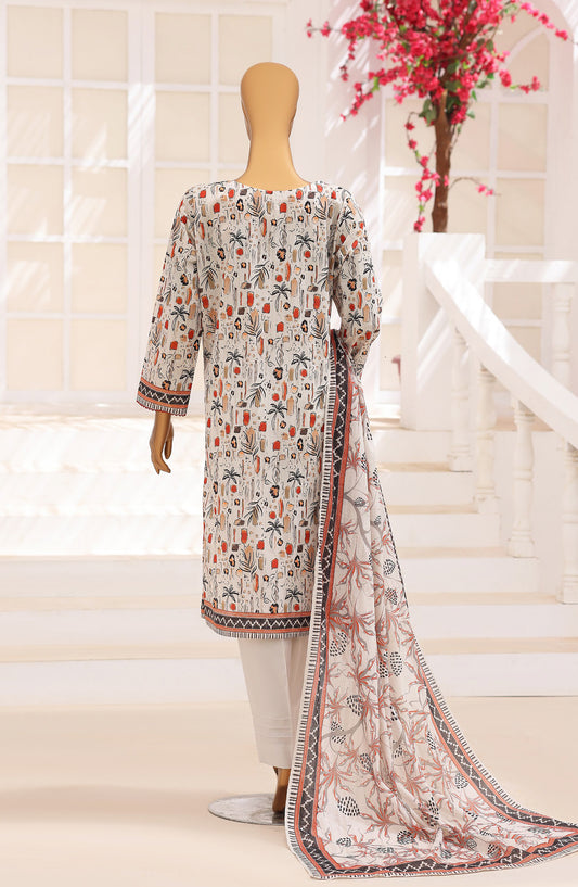 Platinum Floral by HZ Printed Lawn Unstitched 3 Piece Suit - HD-01 - HZ26PLFL - White - Summer Collection
