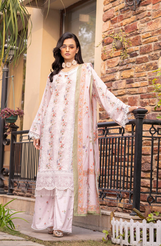 Print Kari by Aalaya Embroidered Lawn Unstitched 3 Piece Suit - D-07 - ALY26PRK - Pink - Summer Collection