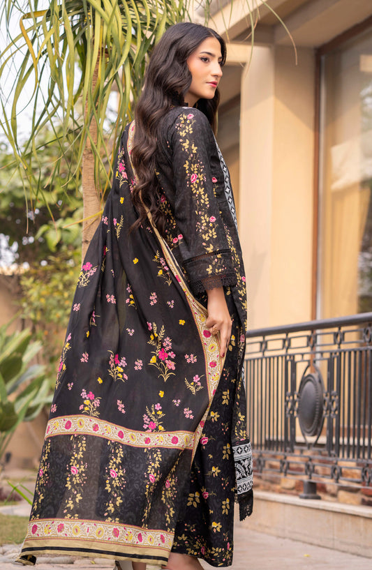 Print Kari by Aalaya Embroidered Lawn Unstitched 3 Piece Suit - D-06 - ALY26PRK - Black - Summer Collection