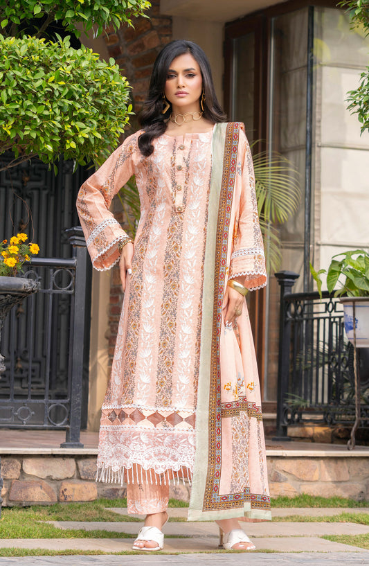 Print Kari by Aalaya Embroidered Lawn Unstitched 3 Piece Suit - D-05 - ALY26PRK - Pink - Summer Collection