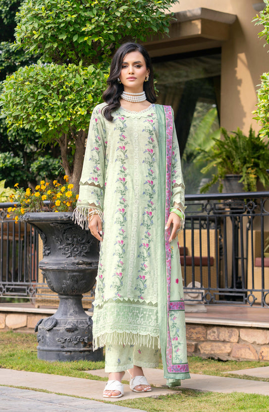 Print Kari by Aalaya Embroidered Lawn Unstitched 3 Piece Suit - D-03 - ALY26PRK - Green - Summer Collection