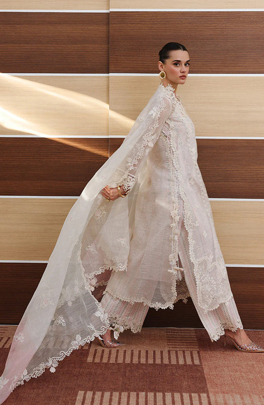 Qalamkar Embroidered Lawn Unstitched 3 Piece Suit - CM-04 ZIMAL - QL26CHE - Pink - Eid Collection