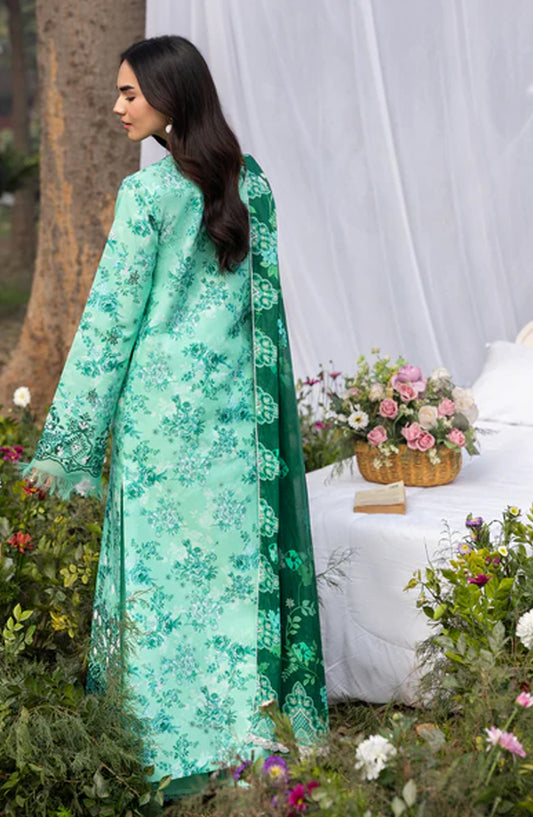 RajBari Embroidered Lawn Unstitched 3 Piece Suit - D-11 - RJB26PN - Green - Summer Collection