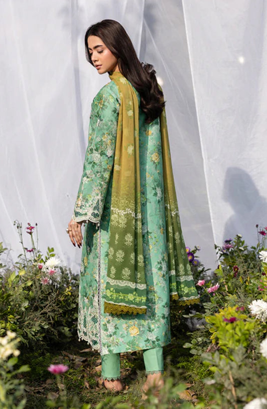 RajBari Embroidered Lawn Unstitched 3 Piece Suit - D-06 - RJB26PN - Green - Summer Collection