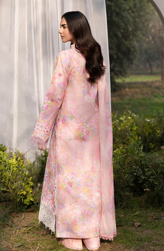 RajBari Embroidered Lawn Unstitched 3 Piece Suit - D-03 - RJB26PN - Pink - Summer Collection