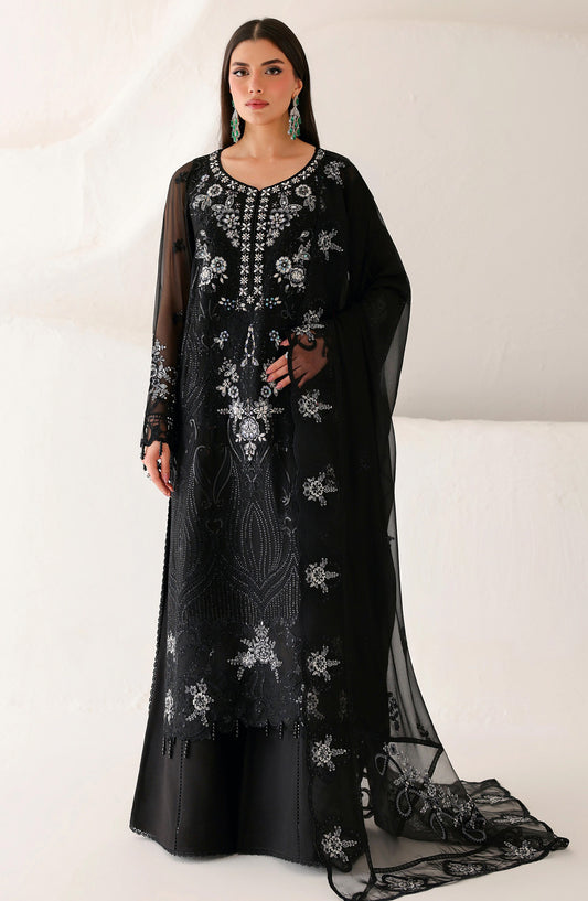 Ramsha Satrangi Embroidered Chiffon Unstitched 3 Piece Suit - ST-202 - RM26STG - Black - Festive Collection