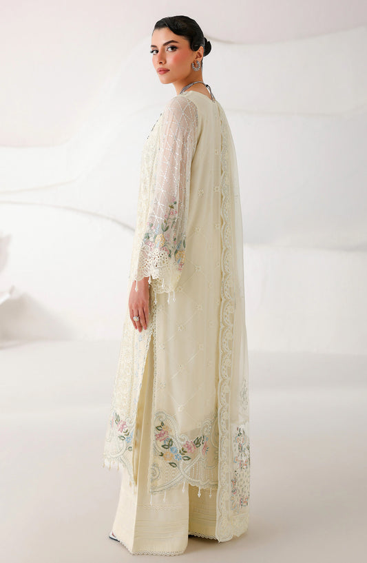 Ramsha Satrangi Embroidered Chiffon Unstitched 3 Piece Suit - ST-206 - RM26STG - Lemon - Festive Collection