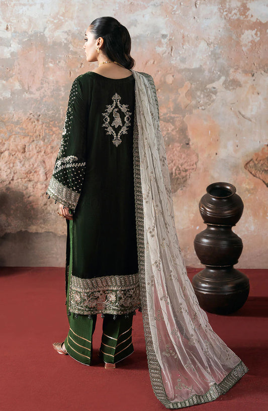 Ramsha Luxury Embroidered Velvet Unstitched 3 Piece Suit - V-705 - RM25VLT - Black - Winter Collection