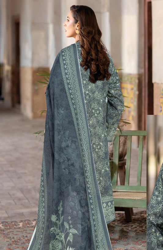 Rang Jaa by Johra Printed Lawn Unstitched 3 Piece Suit - JH-1063 - JH25RANG - Teal - Casual Collection