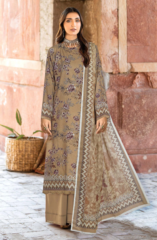 Rang Jaa by Johra Printed Lawn Unstitched 3 Piece Suit - JH-1053 - JH25RANG - Brown - Casual Collection
