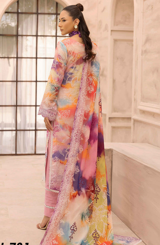 Rang Nagar by Al Karim Embroidered Lawn Unstitched 3 Piece Suit - RN-731 - AK26RNG - Multi - Summer Collection