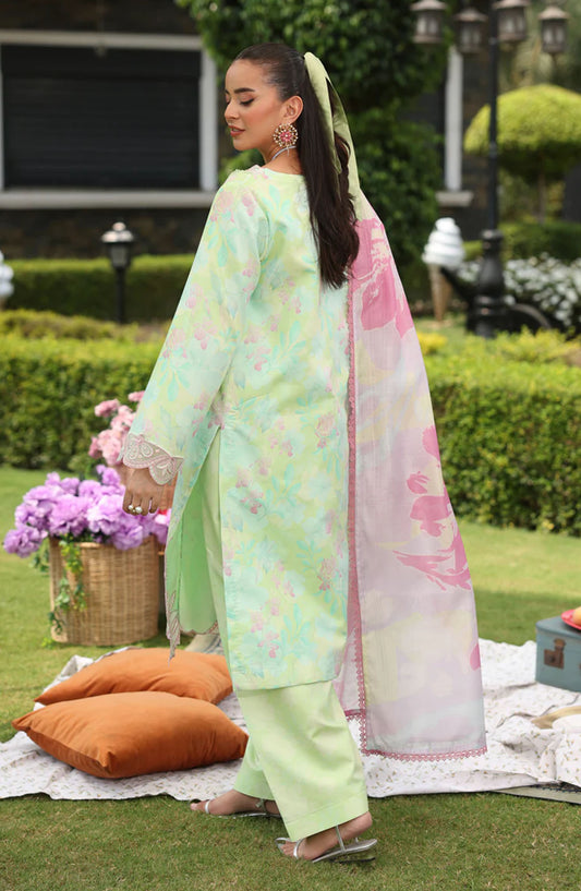 Rang Rasiya Embroidered Lawn Unstitched 3 Piece Suit - ZUBIYA - RR25LFS - Green - Summer Collection