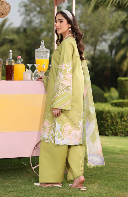 Rang Rasiya Embroidered Lawn Unstitched 3 Piece Suit - ELYSIA - RR25LFS - Green - Summer Collection