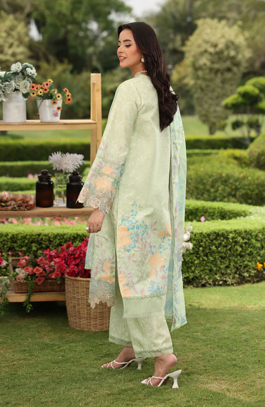 Rang Rasiya Embroidered Lawn Unstitched 3 Piece Suit - REEHA - RR25LFS - Green - Summer Collection