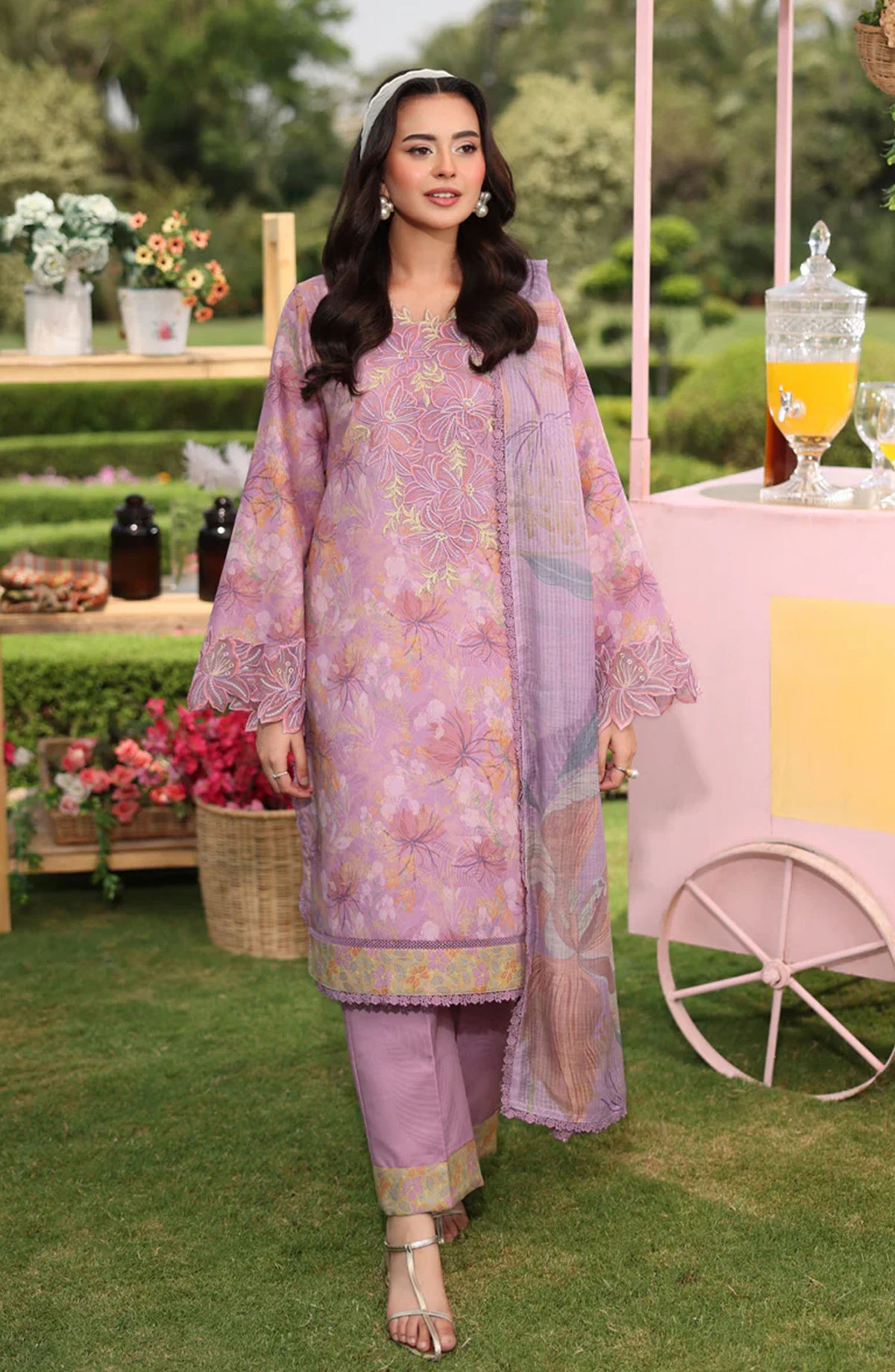 Rang Rasiya Embroidered Lawn Unstitched 3 Piece Suit - COCO - RR25LFS - Pink - Summer Collection