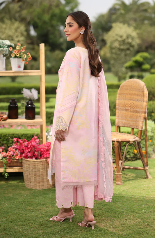 Rang Rasiya Embroidered Lawn Unstitched 3 Piece Suit - JADE - RR25LFS - Pink - Summer Collection