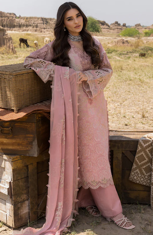 Rang Rasiya Embroidered Lawn Unstitched 3 Piece Suit - Aysel - RR25PEE - Pink - Eid Collection