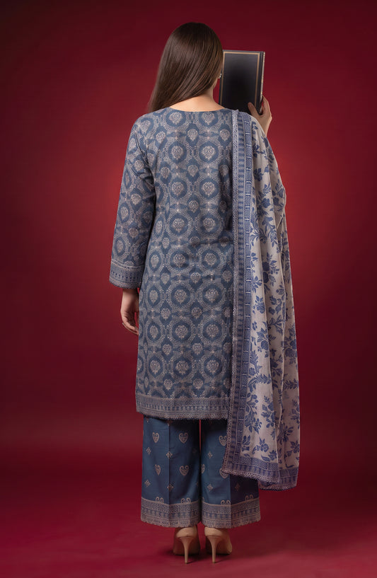 Rang e Bahar by Amna Khadija Embroidered Lawn Stitched 3 Piece Suit - AKRB-06 - AM26RNB - Blue - Summer Collection