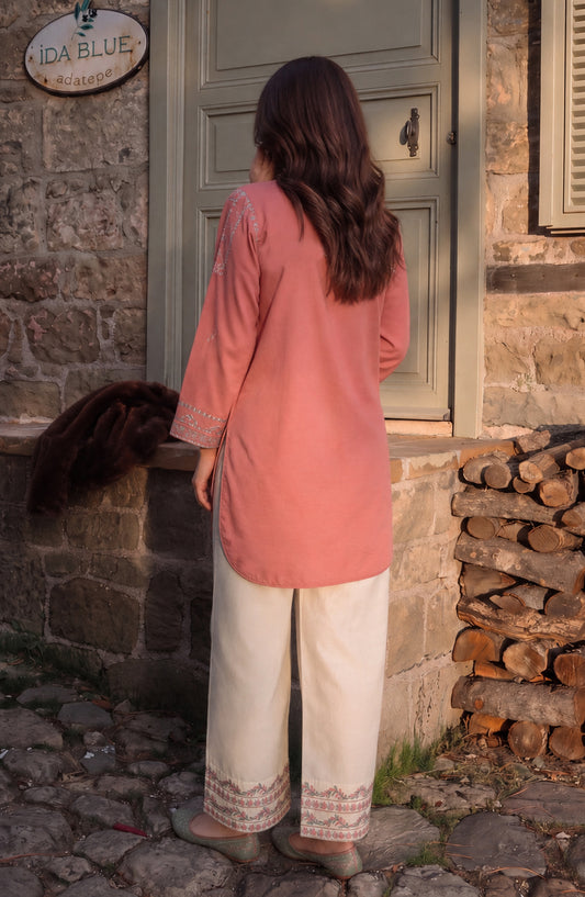 Rang e Mirha by Amna Khadija Embroidered Cotton Lawn Stitched 2 Piece Suit - AKRM-07 - AM26RGMR - Pink - Summer Collection