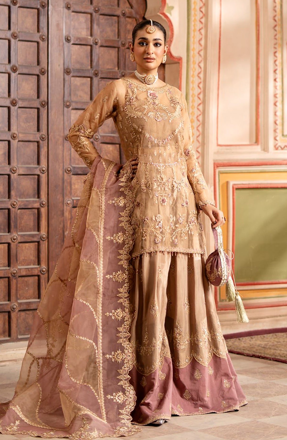 Rangreza by Zebtan Luxury Embroidered Organza Unstitched 3 Piece Suit - RZ-04 - ZBT25RNG - Purple - Formals Collection