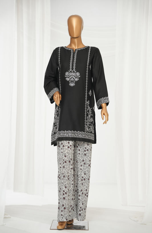 Rangrez by Amna Khadija Embroidered Jacquard Stitched 2 Piece Suit - AKR-03 - AM25RNG - Black - Summer Collection