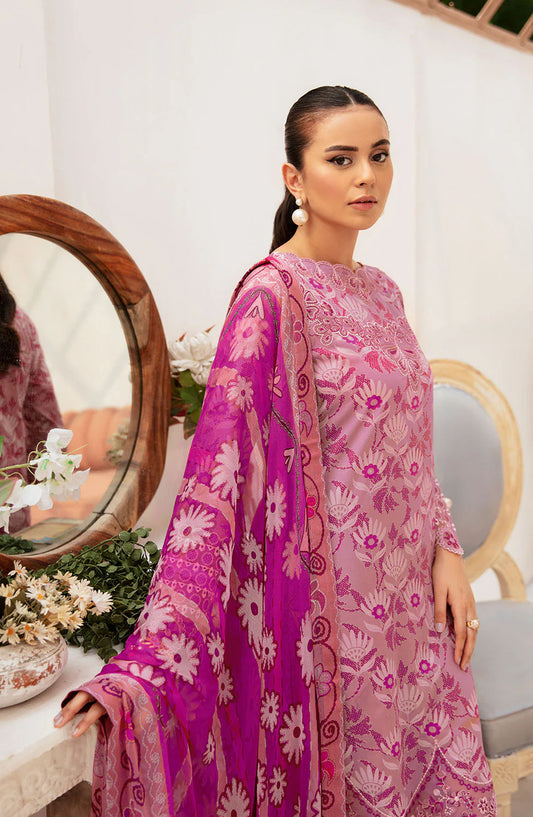 Rangrez by Ramsha Embroidered Lawn Unstitched 3 Piece Suit - N-706 - RM25RGZ7 - Pink - Summer Collection
