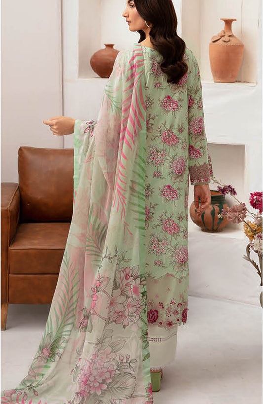 Rangrez by Ramsha Embroidered Lawn Unstitched 3 Piece Suit - N-702 - RM25RGZ7 - Green - Summer Collection