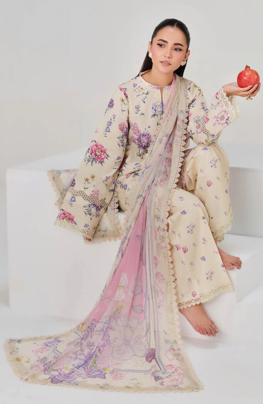 Rangrez by Ramsha Embroidered Lawn Unstitched 3 Piece Suit - N-801 - RM26RNG - Yellow - Luxury Collection
