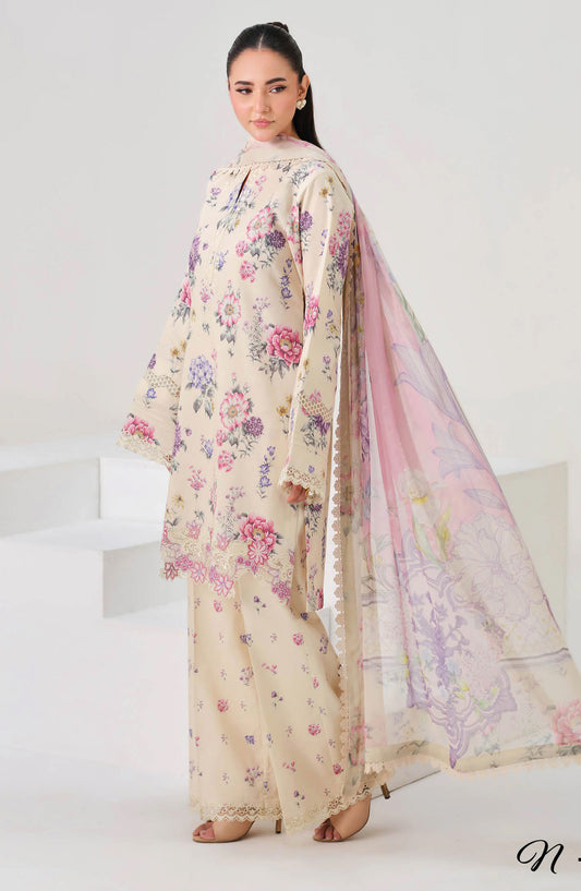 Rangrez by Ramsha Embroidered Lawn Unstitched 3 Piece Suit - N-801 - RM26RNG - Yellow - Luxury Collection