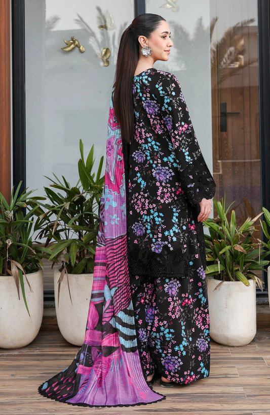 Rangrez by Ramsha Luxury Embroidered Lawn Unstitched 3 Piece Suit - N-903 - RM26REZ - Black - Summer Collection