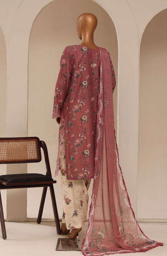 Raya by Sadabahar Embroidered Stitched 3 Piece Suit - D-01 - SBD26RYA - Pink - Festive Collection