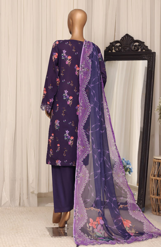 Raya by Sadabahar Embroidered Stitched 3 Piece Suit - D-03 - SBD26YAB - Purple - Festive Collection