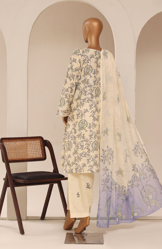 Raya by Sadabahar Embroidered Stitched 3 Piece Suit - D-04 - SBD26RYA - Lemon - Festive Collection