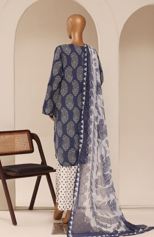 Raya by Sadabahar Embroidered Stitched 3 Piece Suit - D-05 - SBD26RYA - Blue - Festive Collection
