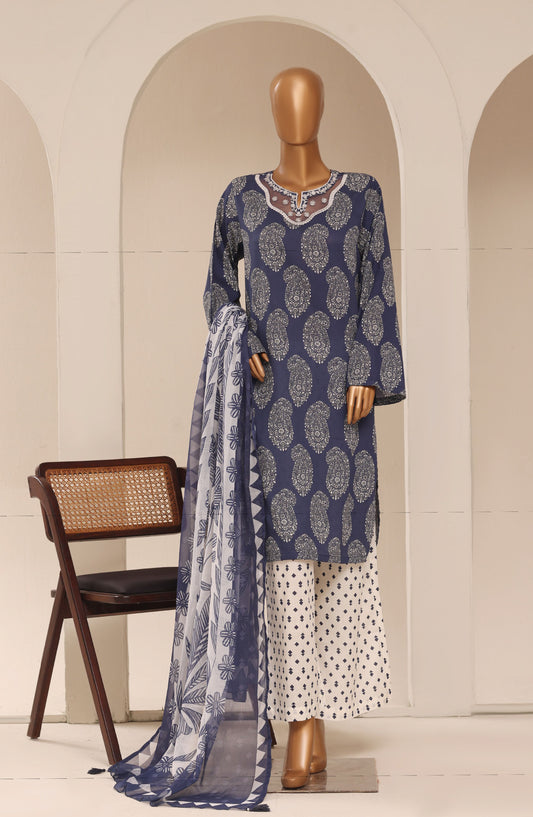 Raya by Sadabahar Embroidered Stitched 3 Piece Suit - D-05 - SBD26RYA - Blue - Festive Collection