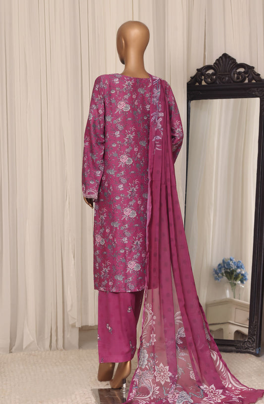Raya by Sadabahar Embroidered Stitched 3 Piece Suit - D-05 - SBD26YAB - Dark Pink - Festive Collection