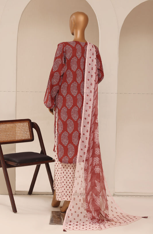 Raya by Sadabahar Embroidered Stitched 3 Piece Suit - D-06 - SBD26RYA - Red - Festive Collection