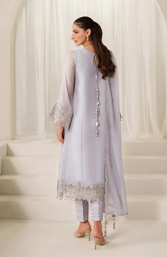 Reena by Alizeh Handcrafted Embroidered Chiffon Unstitched 3 Piece Suit - AF-HM-4050-Feeha - ALZ25RN - Purple - Wedding Collection
