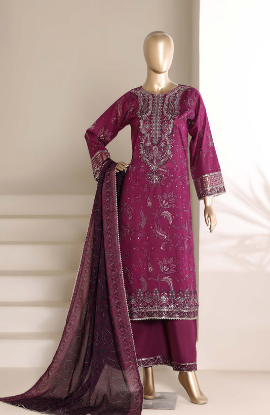 Regal by Sadabahar Embroidered Lawn Stitched 3 Piece Suit - D-02 - SBD26REGL - Pink - Festive Collection